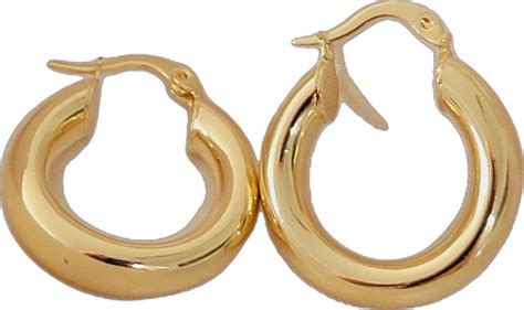 18k Filled Gold Hoops Earrings, Chunky Gold Hoops,gold Hoop Earrings, Thick Gold Hoops, Hoop ...