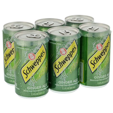 Schweppes Ginger Ale 7.5 oz Cans - Shop Soda at H-E-B