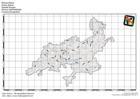 Map of Dabua Mouza, Raozan, Chittagong