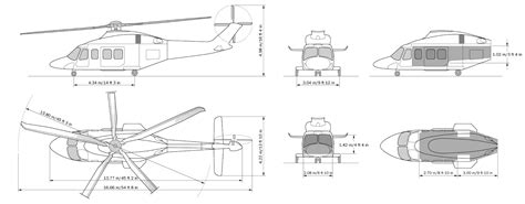 AgustaWestland AW139 Blueprint - Download free blueprint for 3D modeling