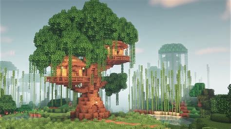 Minecraft | How to Build a Treehouse (#1) | Minecraft tree, Minecraft houses, Minecraft treehouses