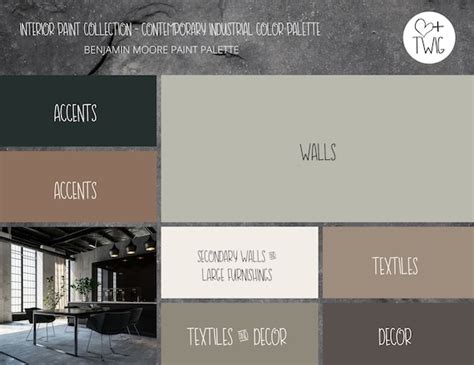 Interior Contemporary Industrial Paint Palette Whole Home - Etsy