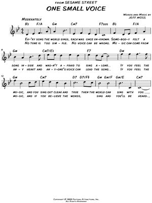 "One Small Voice" Sheet Music - 2 Arrangements Available Instantly - Musicnotes