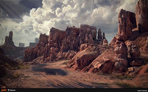 Rage - Wasteland 1 #2, Justin Owens | Environment concept art, Fantasy landscape, Landscape concept