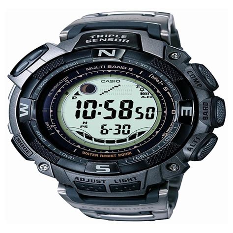 Men's Casio® Pathfinder Waveceptor Solar Atomic Watch with Moon / Tide Graphs - 176017, Watches ...