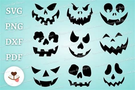 Halloween Pumpkin Face Svg Bundle Graphic by Doggie Art Delight · Creative Fabrica