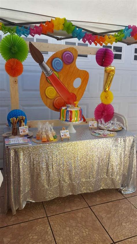 Art-Painting Birthday Party Ideas | Photo 1 of 19 | Painting birthday party, Art birthday party ...