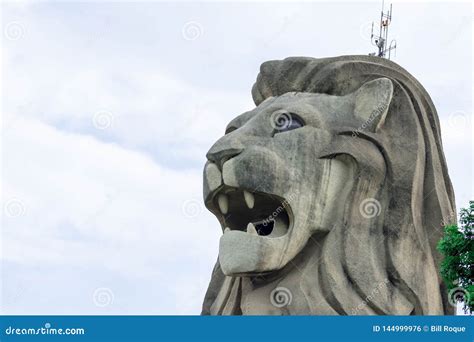 Sentosa Merlion and Merlion Park, Singapore, March 15 2019 Editorial Photo - Image of holiday ...