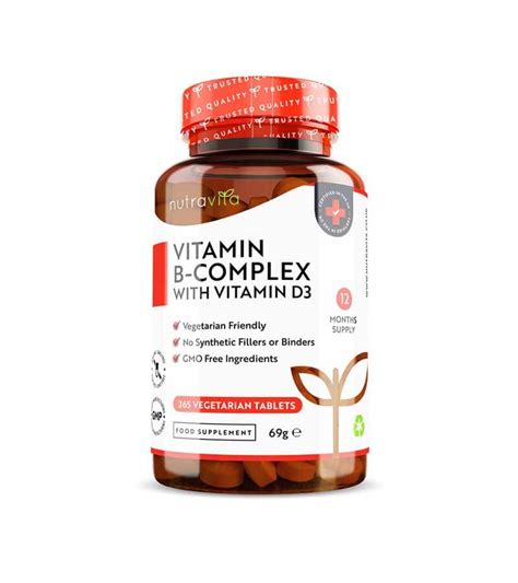 Nutravita Vitamin B Complex with Vitamin D3 365 Tablets | Wealzin