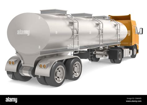 Tanker truck. Tanker truck isolated on white Stock Photo - Alamy