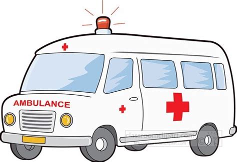 Safety Clipart-old style white ambulance