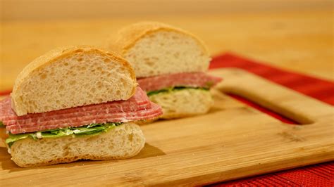 Salami Cream Cheese Sandwich • Turano Baking Co