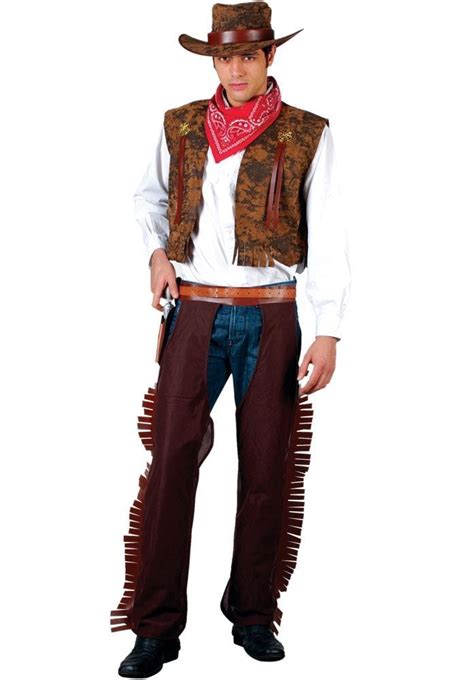 Mens Western Cowboy Costume Wild West Adult Fancy Dress Outfit | eBay