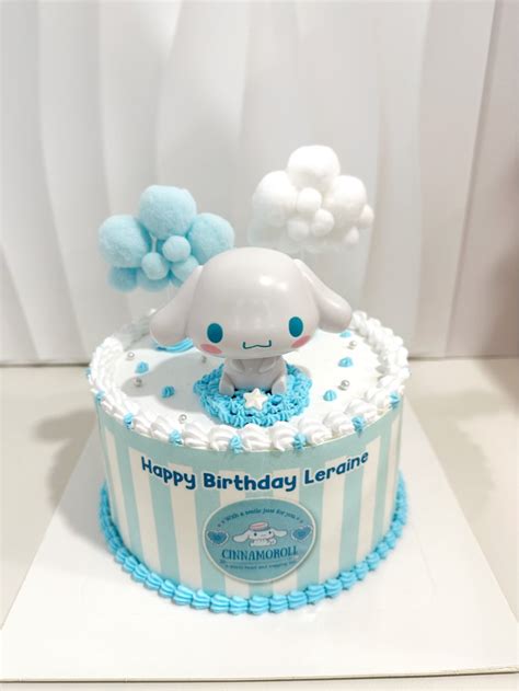 Sanrio Cinnamoroll Cake 6 inch, Food & Drinks, Homemade Bakes on Carousell