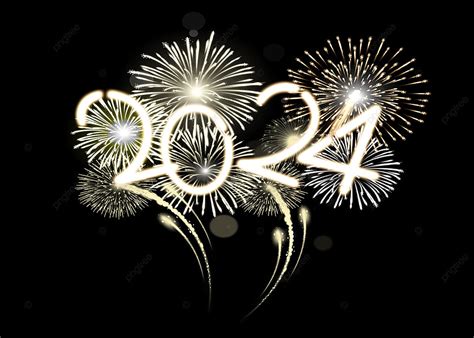 2024 New Year Greetings Fireworks Background, Two Thousand And Twenty ...