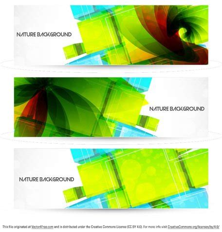 Abstract Nature Background Banner Vector Pack Vector for Free Download ...