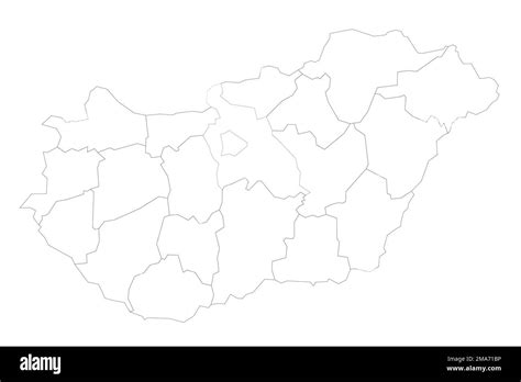 Hungary political map of administrative divisions Stock Vector Image ...