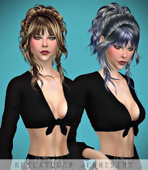 Downloads sims 4:Newsea Ferris Wheel Hair retexture | JenniSims