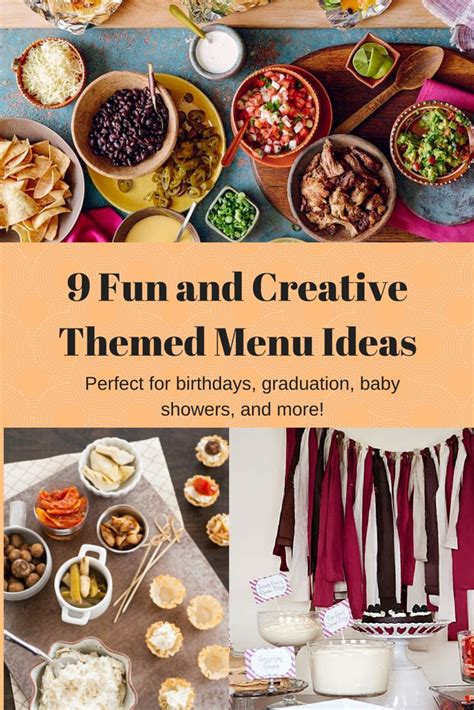 9 Creative Themed Menu Ideas for Parties | Birthday dinner menu, Dinner party menu, Easy dinner ...