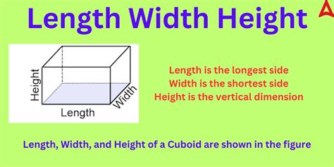 Length Width Height - Definition, Formula, Solved Examples