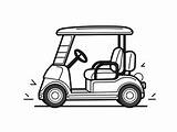 Golf Cart Coloring Page  sketch template