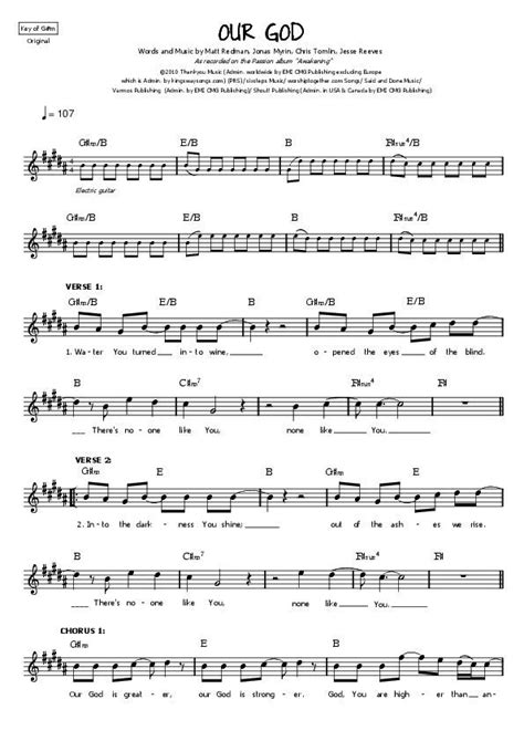 Our God - Chris Tomlin | Awakening | sheet music PDF – WorshipScores