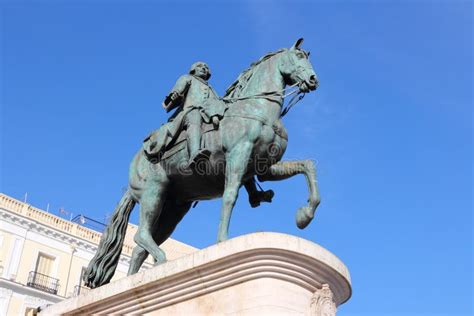 King Carlos III Equestrian Statue, Madrid, Spa Stock Image - Image of monarch, monarchy: 32406759