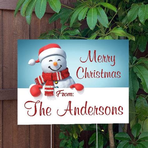 Personalized Merry Christmas Yard Sign High Quality Large | Etsy