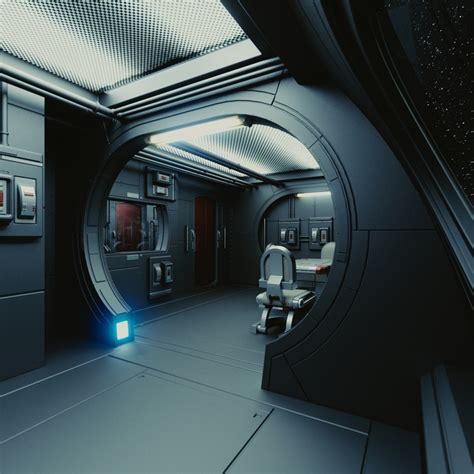 3dsmax interior spaceship space station