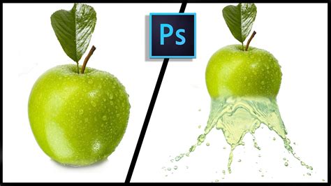 How To Create Water Dispersion Effect On Apple | Free Download Water Dispersion Design - YouTube