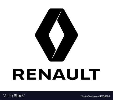 Renault logo brand car symbol with name black Vector Image