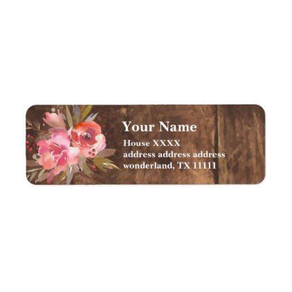 #boho floral boho chic Return Address Labels - #rustic #floral | Address labels, Return address ...