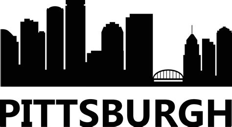 Pittsburgh skyline on white background. Pittsburgh city. Pennsylvania Usa skyscraper buildings ...