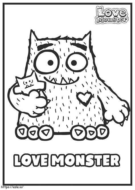 Love Monster coloring page