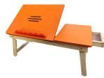 Buy Orange Wood Wooden Foldable Laptop Table Online at Best Prices in ...