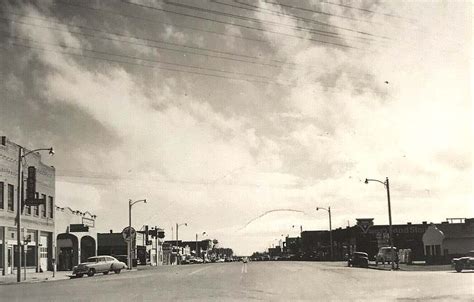 Main Street in Perryton Texas in 1955