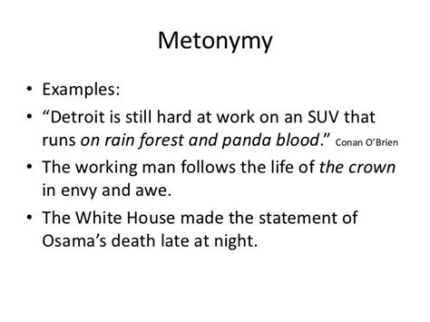 Metonymy Examples