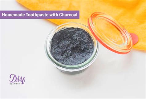 Homemade Toothpaste with Charcoal for Whiter Teeth