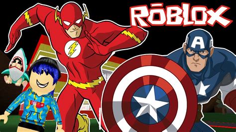 ROBLOX: เมื่อซุปเปอร์ฮีโร่เดอะแฟลชปะทะกัปตันอเมริกา!!! Super Hero ...