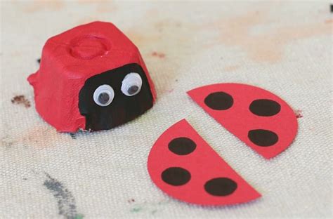 Egg Carton Ladybug Craft for Kids - Buggy and Buddy