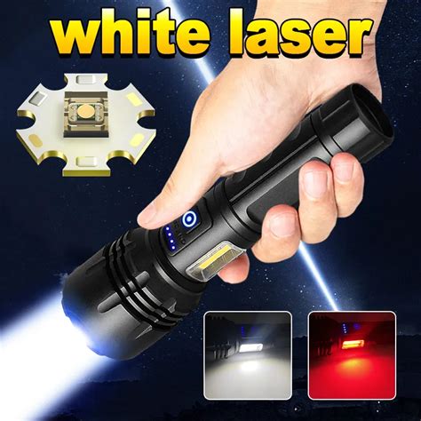 Super-White-Laser-Led-Flashlight-High-Powerful-Torch-Usb-Rechargeable-Flash-Light-18650 ...