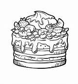 Grande Pezzo Di Torta Da colorare Scarica Stampa O Colora Subito Online sketch template
