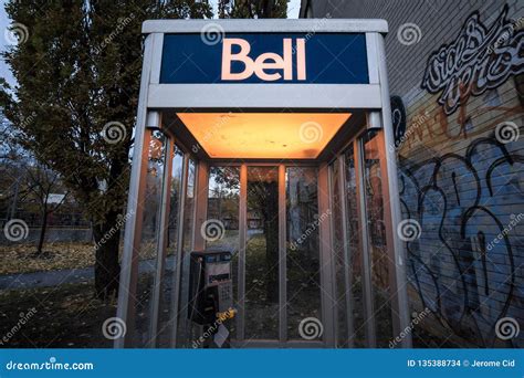 Bell Canada Logo In Front Of Their Local Shop In Downtown Montreal, Quebec. Bell Is One Of The ...