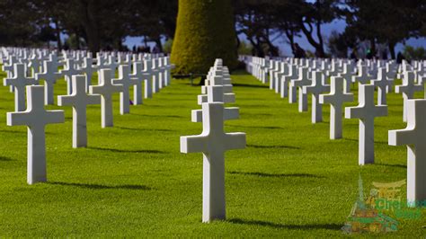 American War Cemetery and Memorial in Normandy, France - No Checked Bags