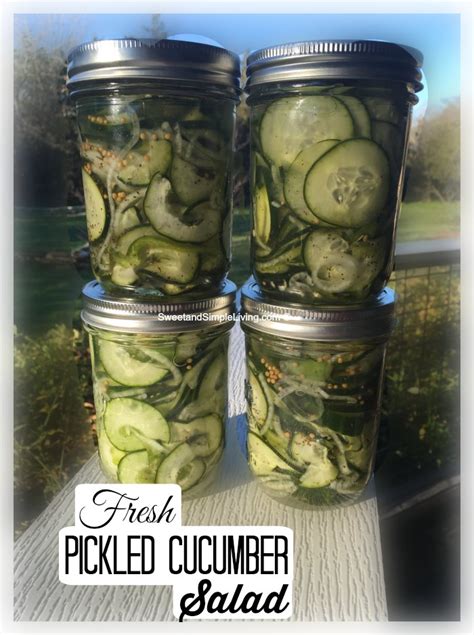 Fresh Pickled Cucumber Salad Recipe - Sweet and Simple Living