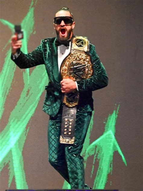 Seth Rollins Green Sequin Velvet Suit | For Sale