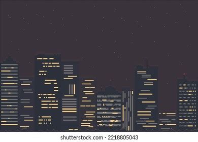 Night City Landscape Vector Illustration Stock Vector (Royalty Free) 2218805043 | Shutterstock