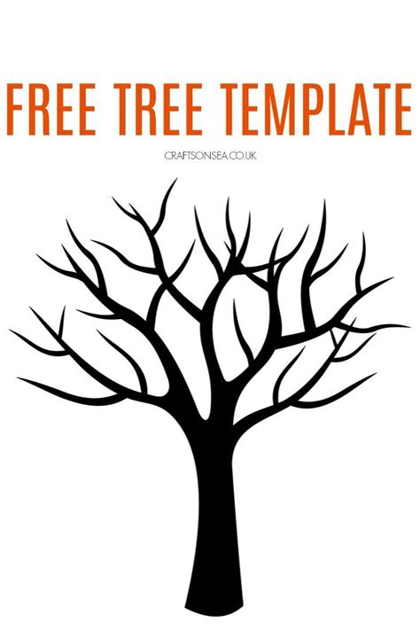 FREE Tree Template (Printable PDF) - Crafts on Sea | Fall crafts for kids, Tree templates ...