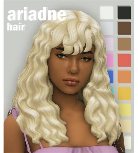 ariadne hair | okruee | Sims hair, Sims 4 curly hair, Sims