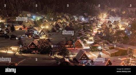 Shirakawa go night view hi-res stock photography and images - Alamy